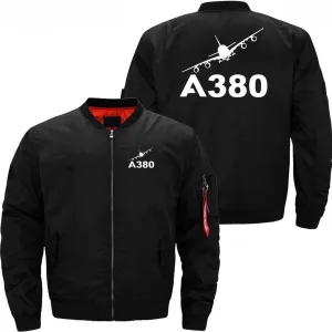 AIRBUS A380 TURNING BOMBER FLIGHT AVIATOR JACKET