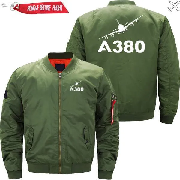 AIRBUS A380 TURNING BOMBER FLIGHT AVIATOR JACKET