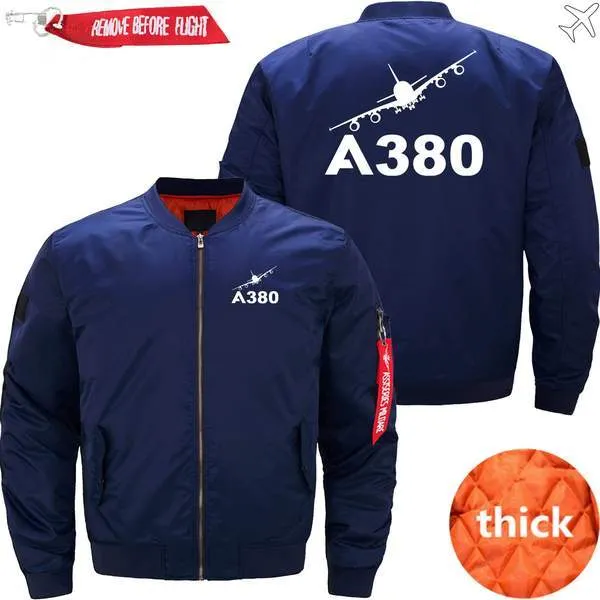 AIRBUS A380 TURNING BOMBER FLIGHT AVIATOR JACKET