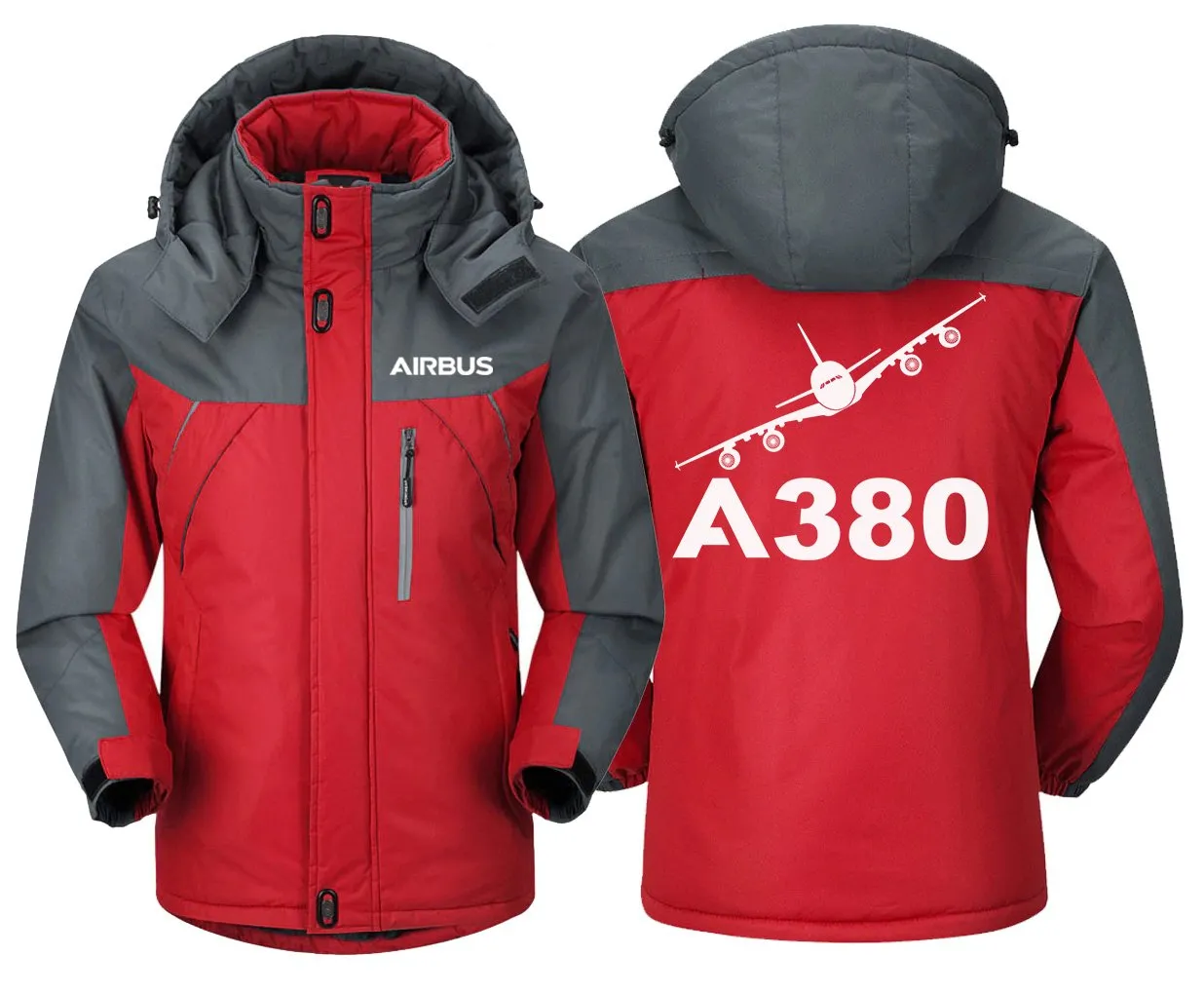 Airbus A380 Winter Jacket - Water-Resistant, Snow & Wind Resistant, Unique Design