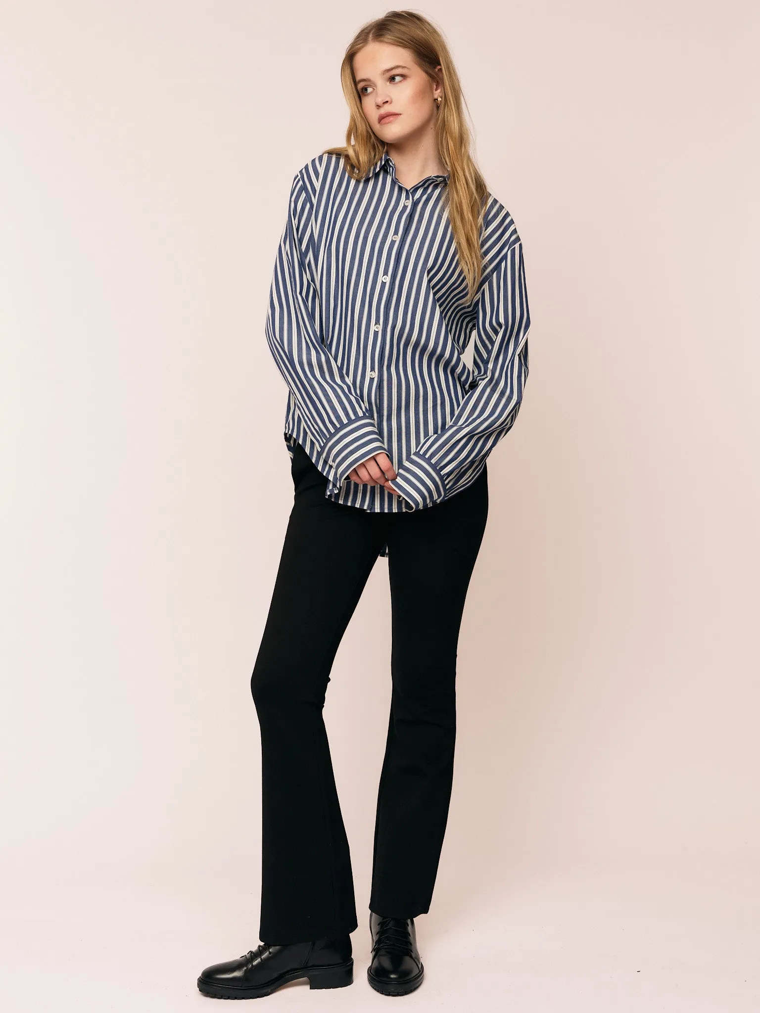 Alvi Oversized Shirt - Blue Stripe