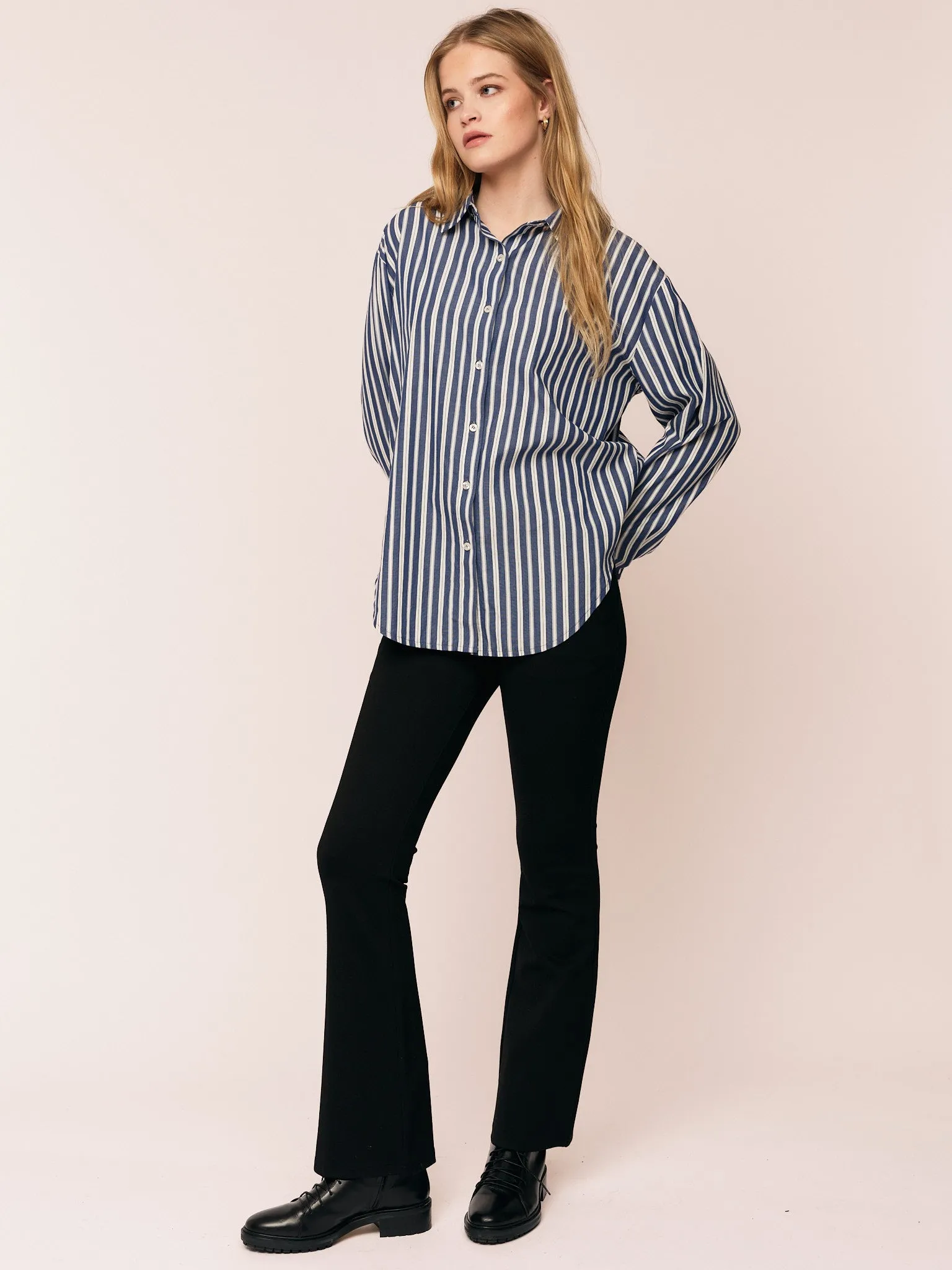 Alvi Oversized Shirt - Blue Stripe
