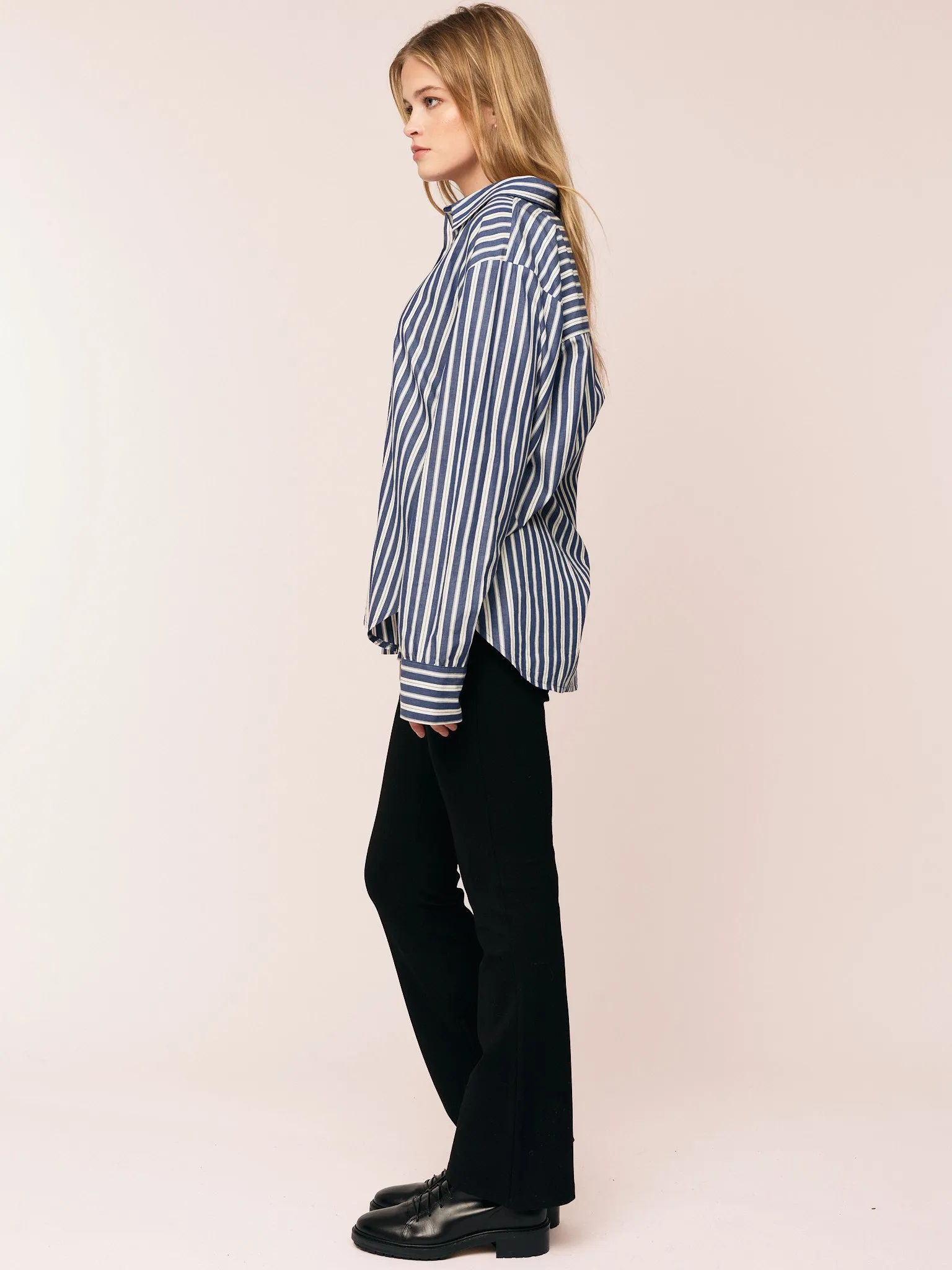 Alvi Oversized Shirt - Blue Stripe