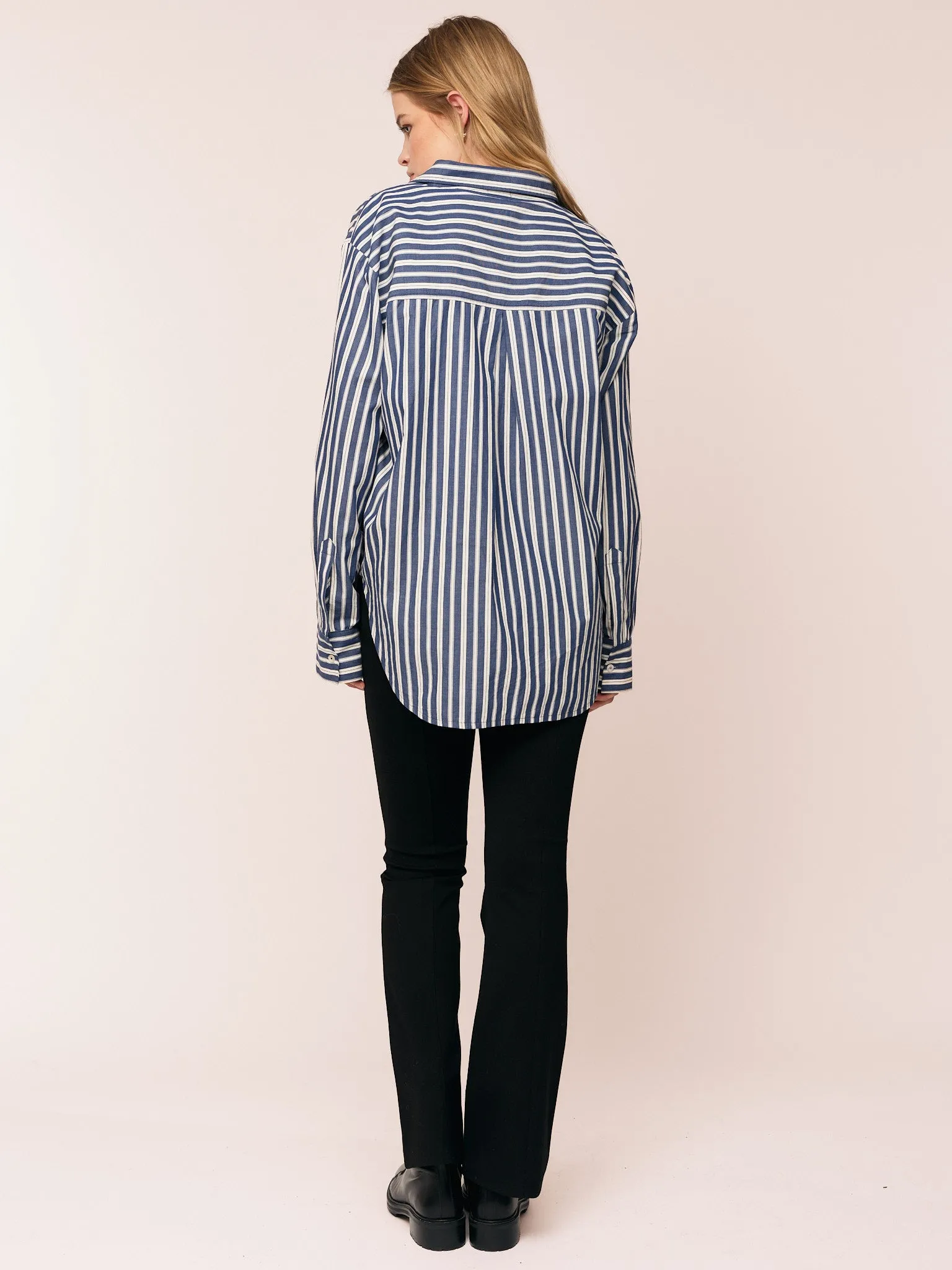 Alvi Oversized Shirt - Blue Stripe