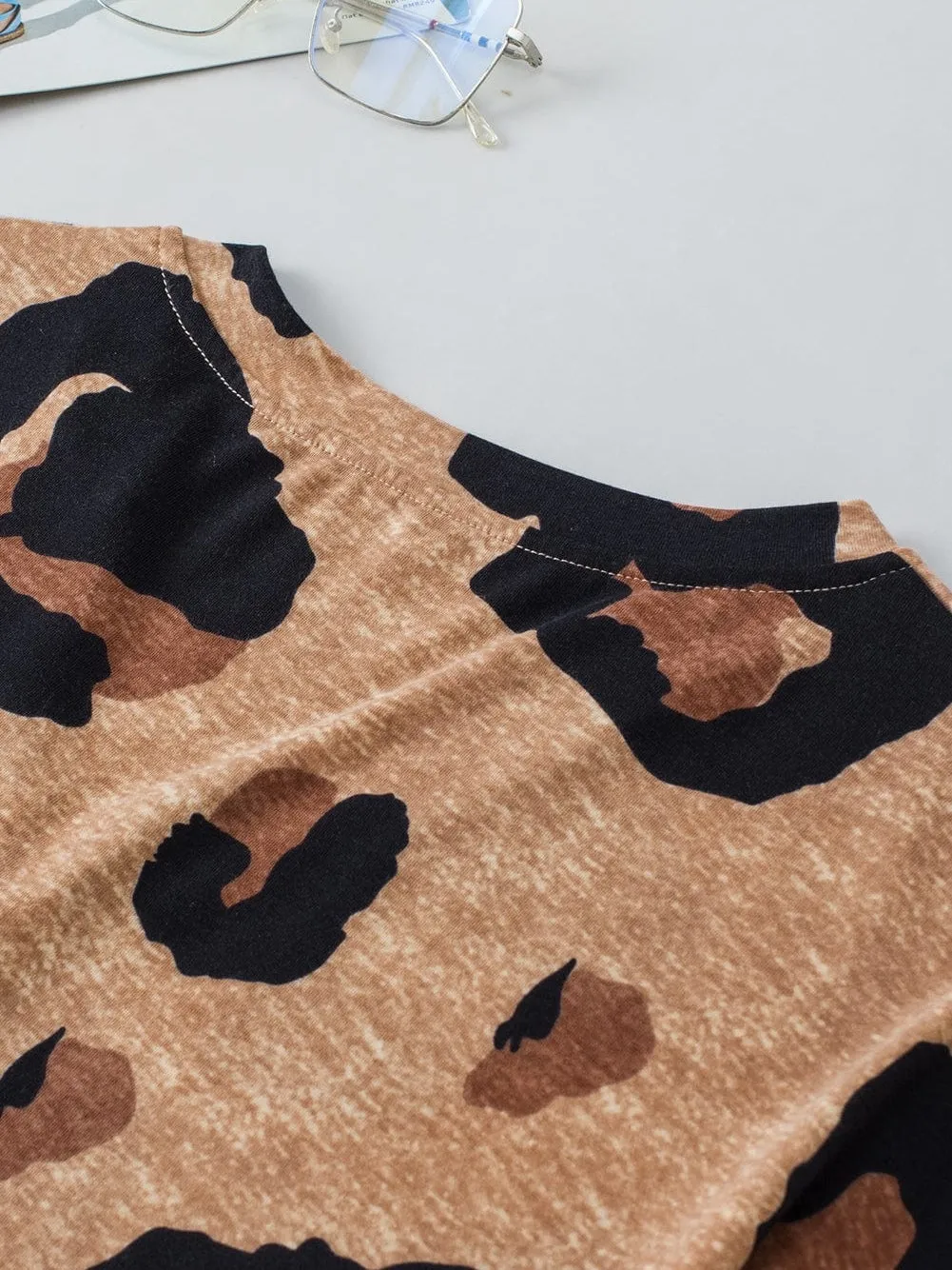 Animal Print V-Neck T-Shirt