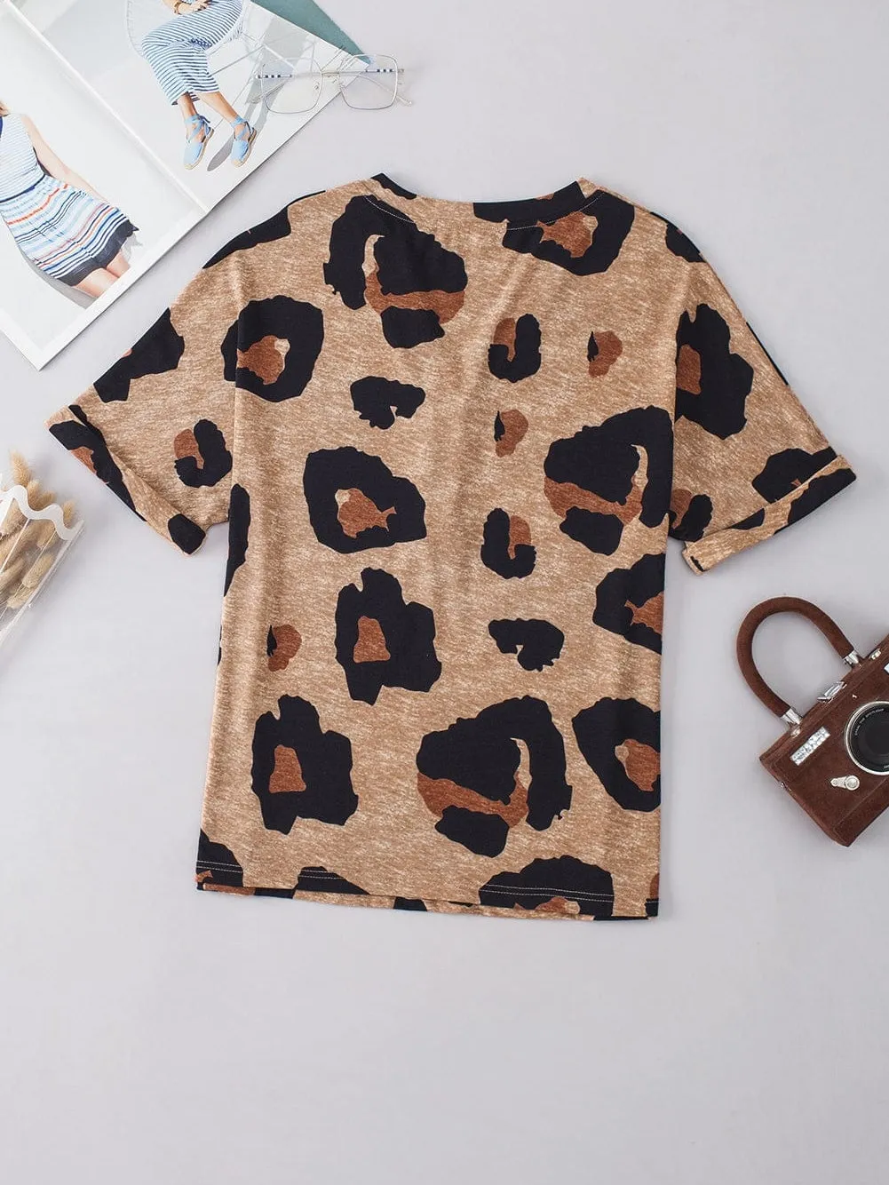Animal Print V-Neck T-Shirt
