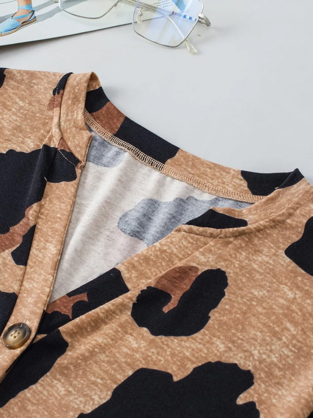 Animal Print V-Neck T-Shirt