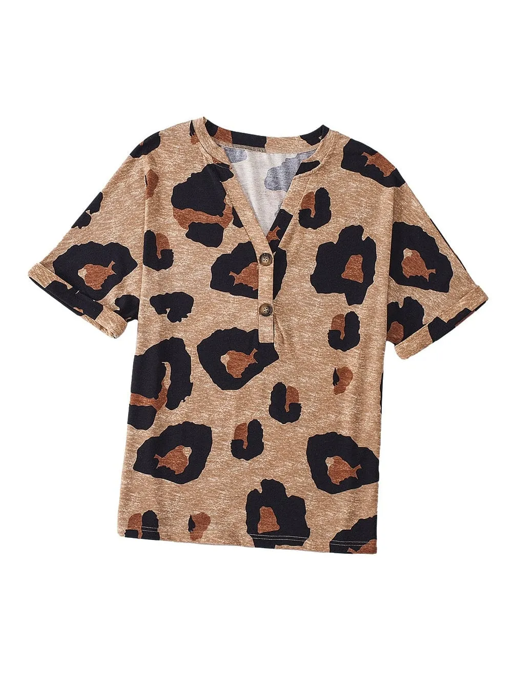 Animal Print V-Neck T-Shirt