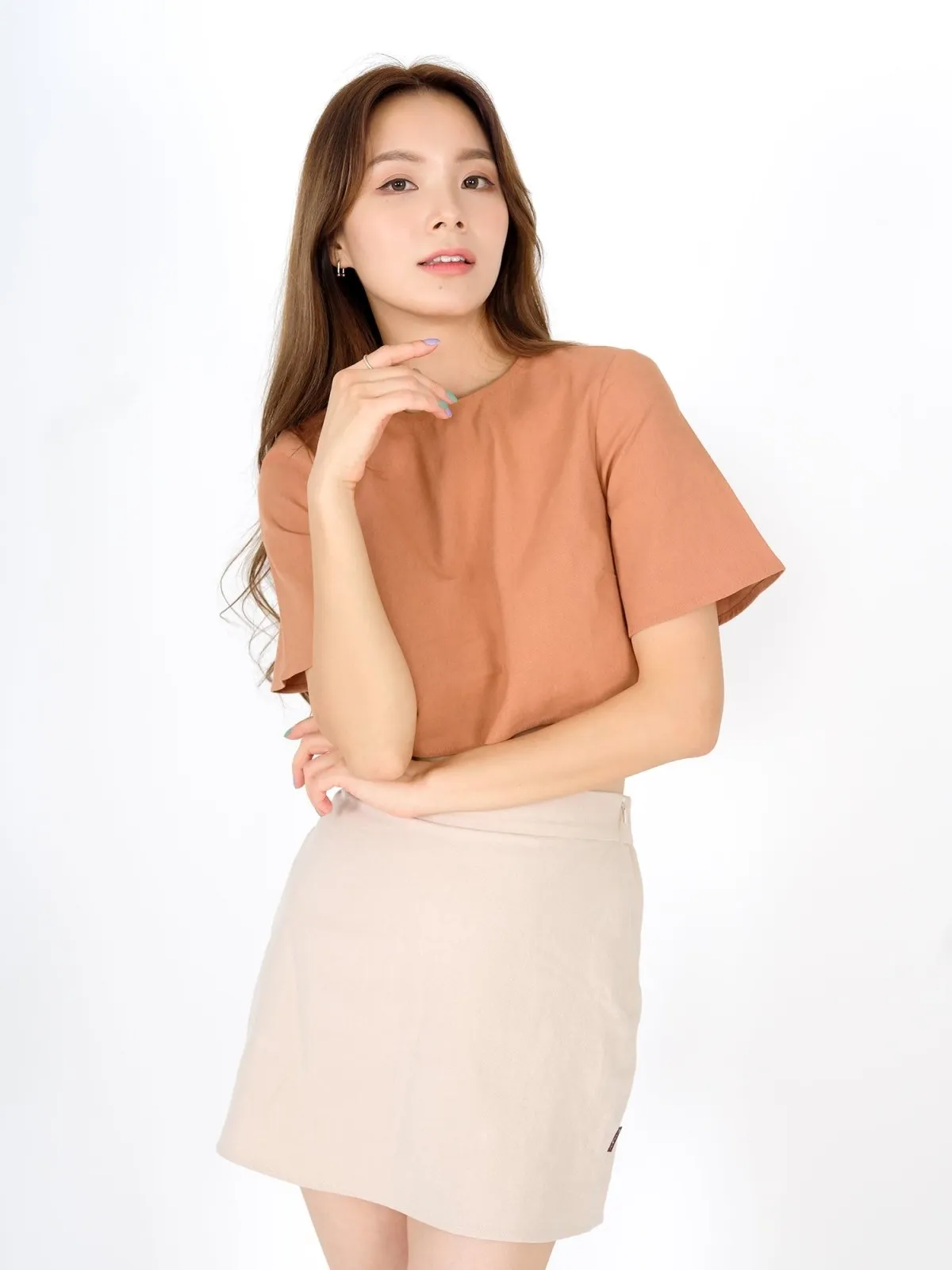 Ann 圓領短身上衣*