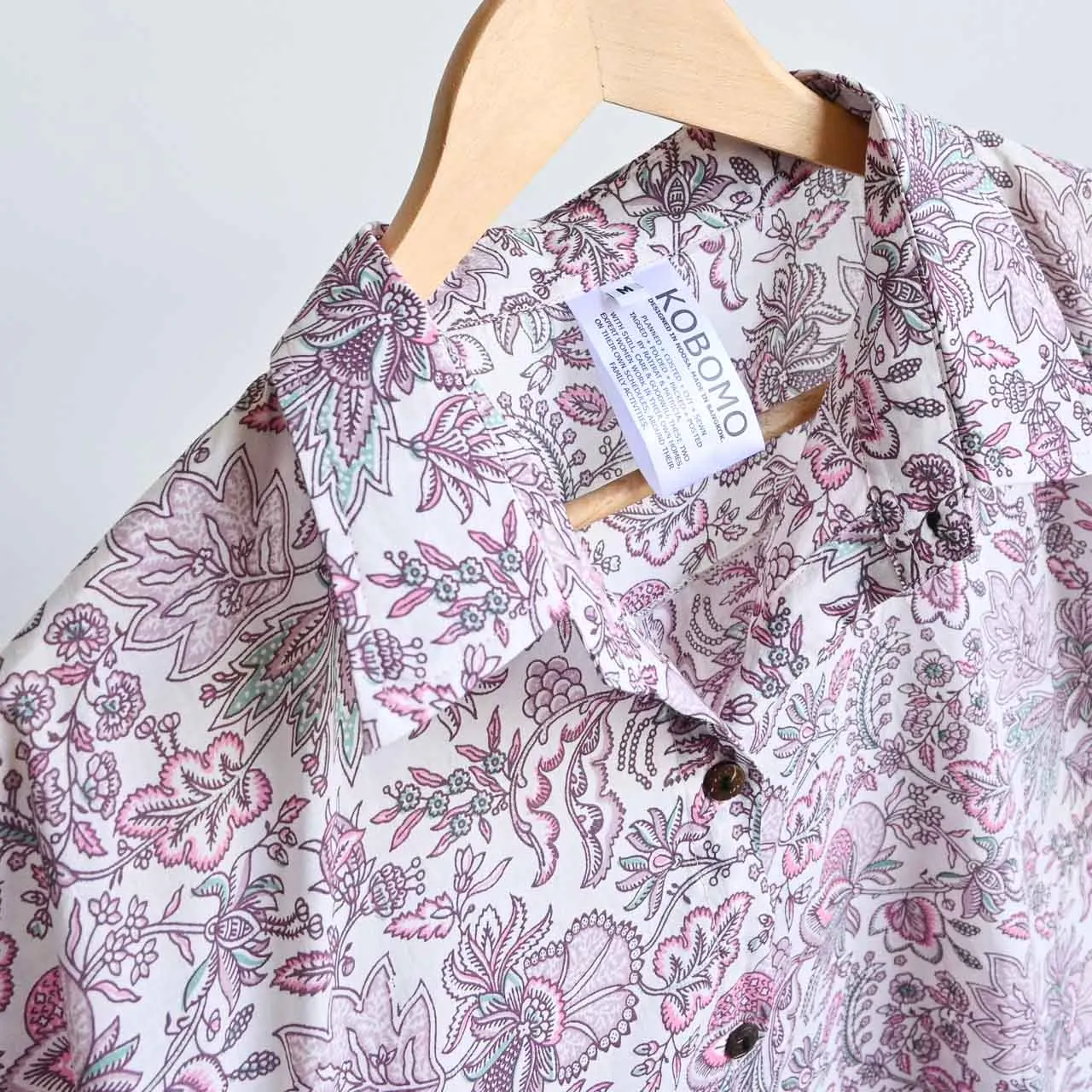 Be My Cotton Blouse by KOBOMO - Pink Paisley