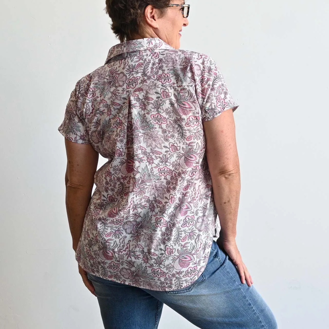 Be My Cotton Blouse by KOBOMO - Pink Paisley