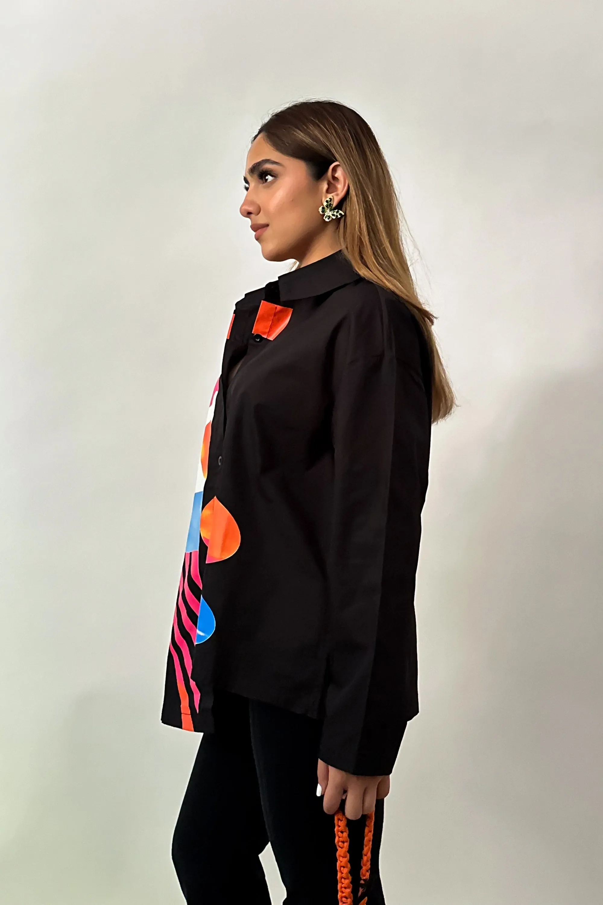 Blackout Burst Oversized Shirt