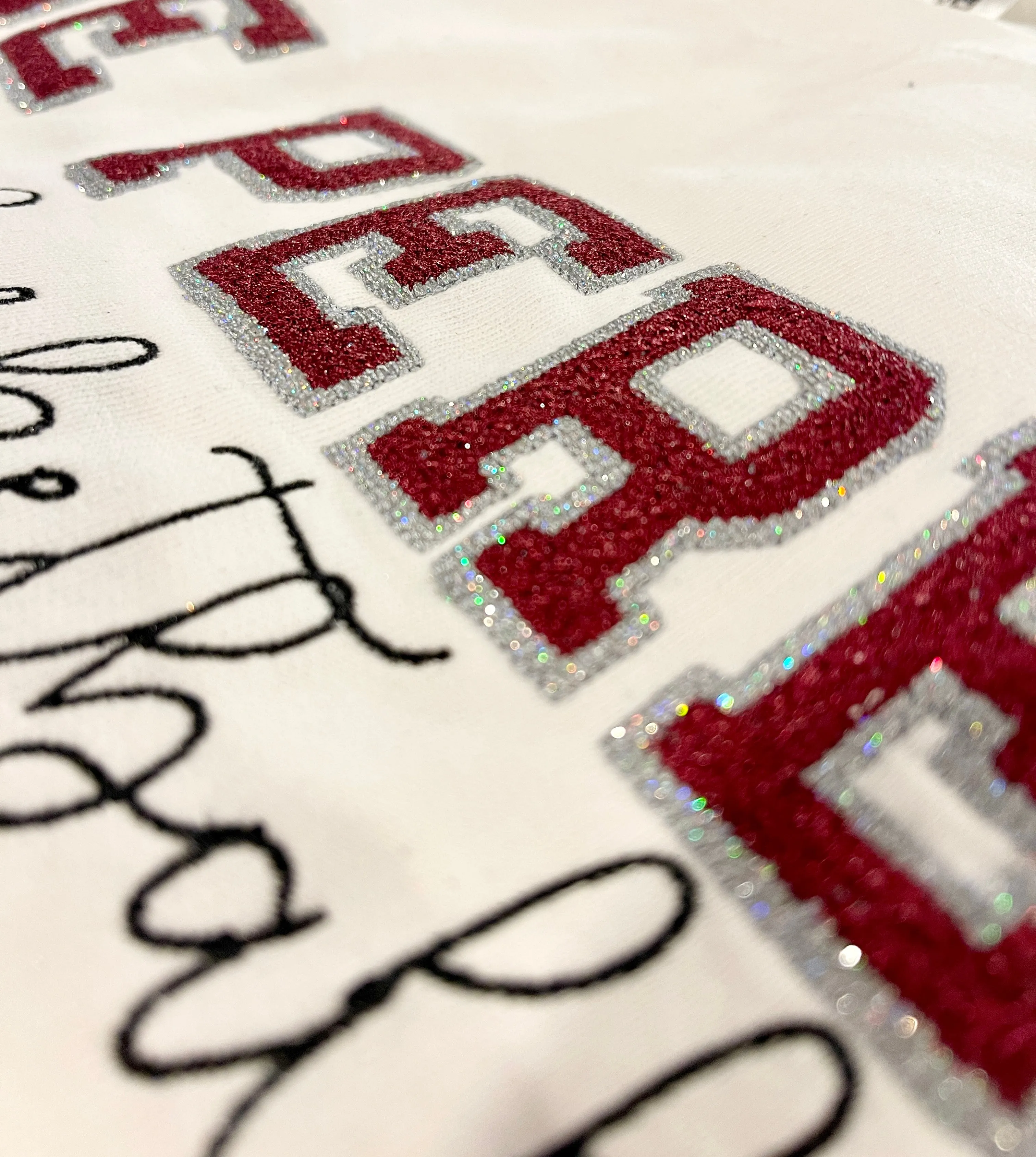 Bling Glitter De Pere Redbirds Custom Crewneck or Hoodie Sweatshirt