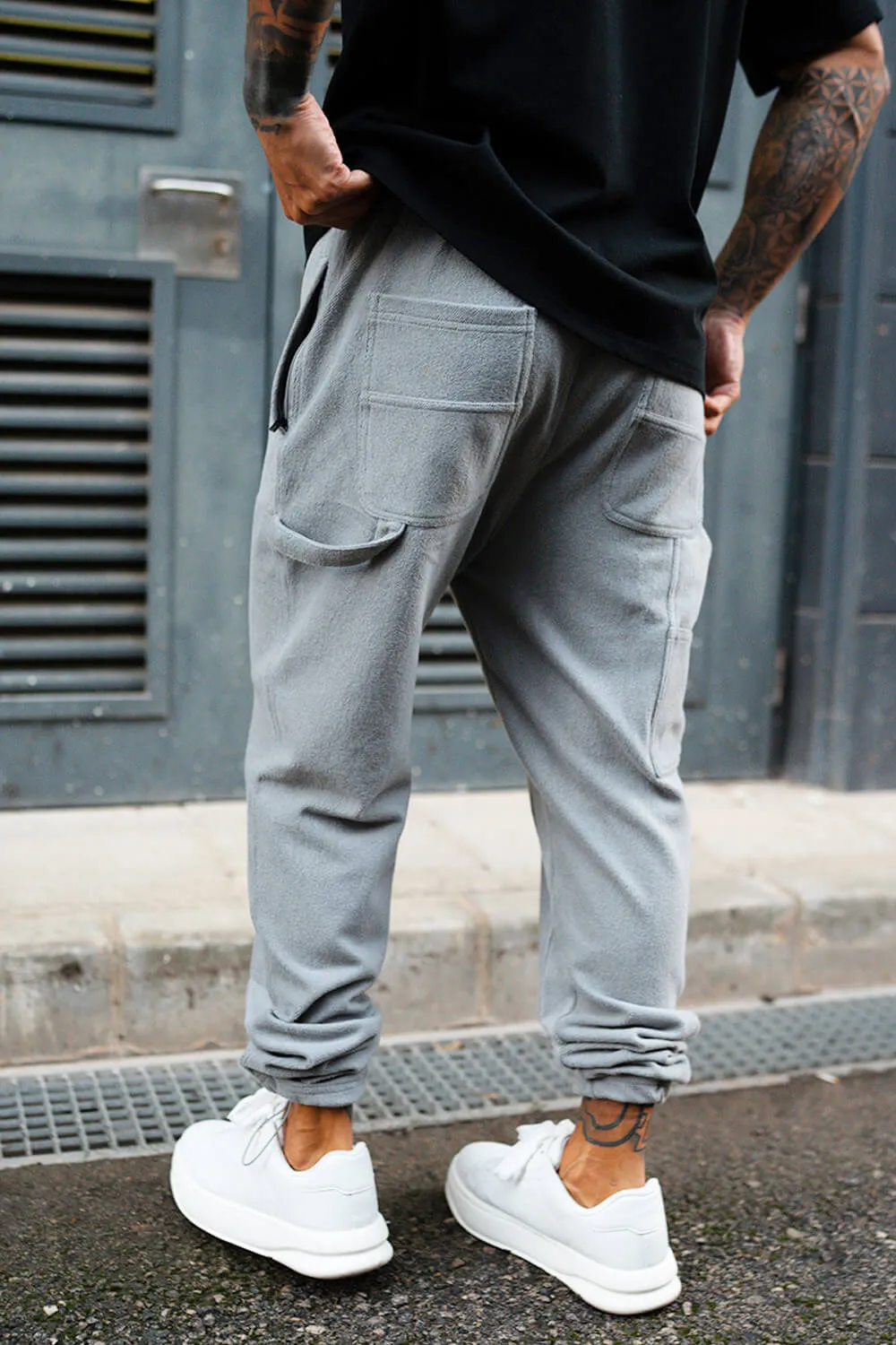 Brushed Carpenter Joggers - Grey