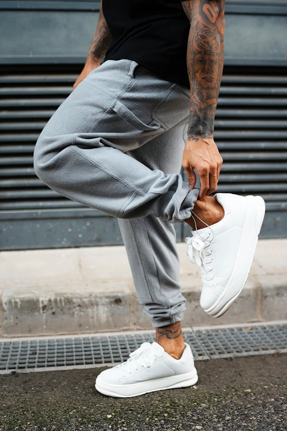 Brushed Carpenter Joggers - Grey