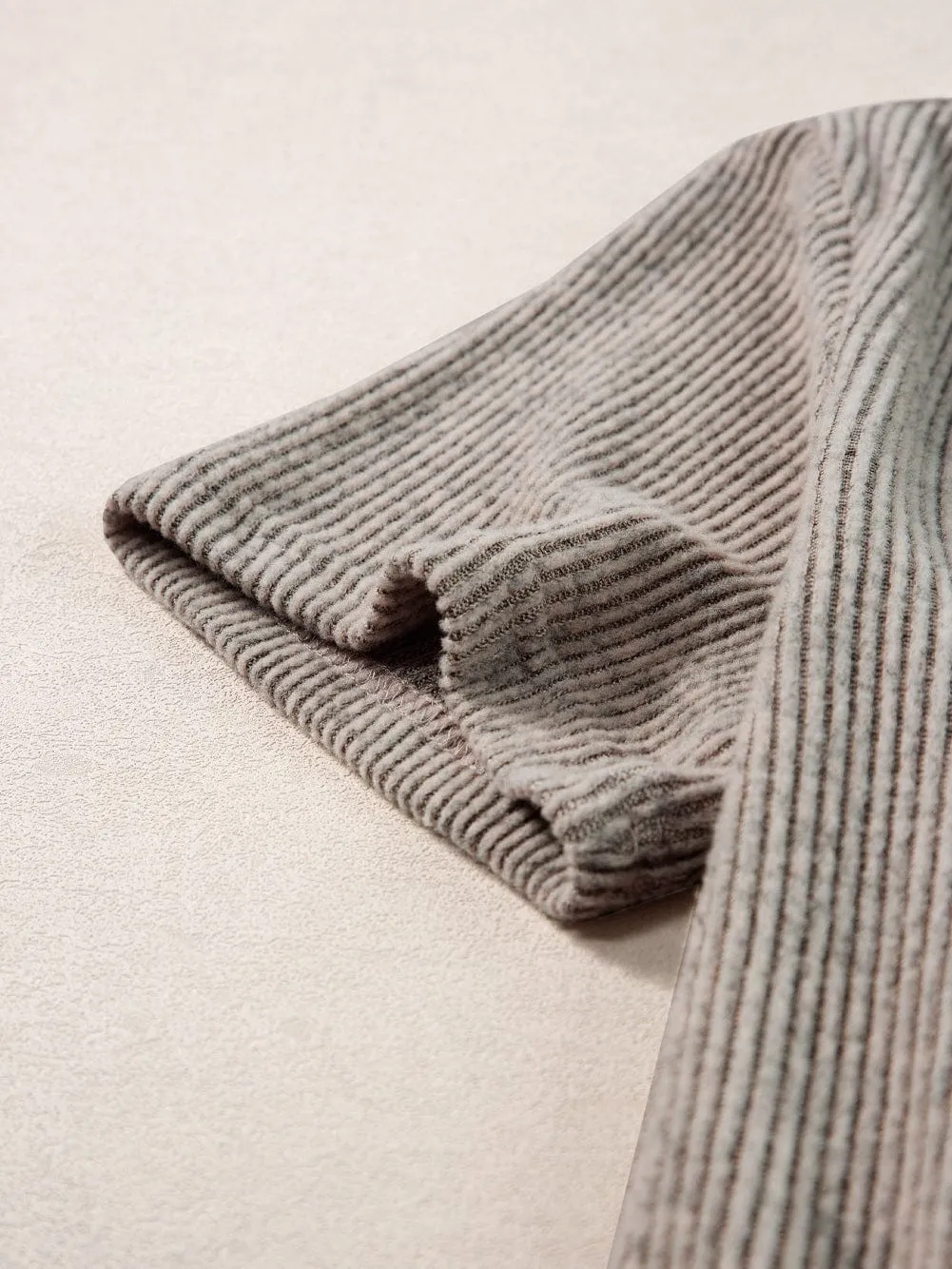 Button-Up Ribbed Knit Top