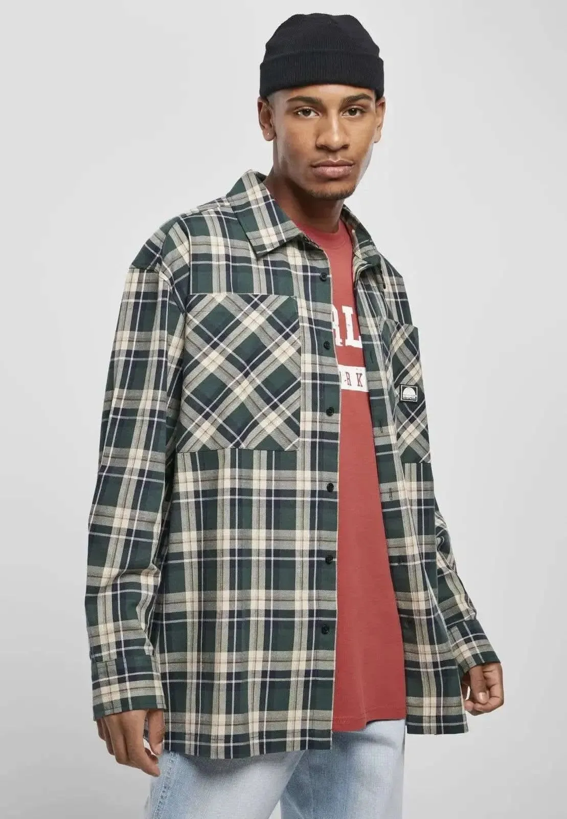 Casual Oversized Checkered Flannel Shirt for Men