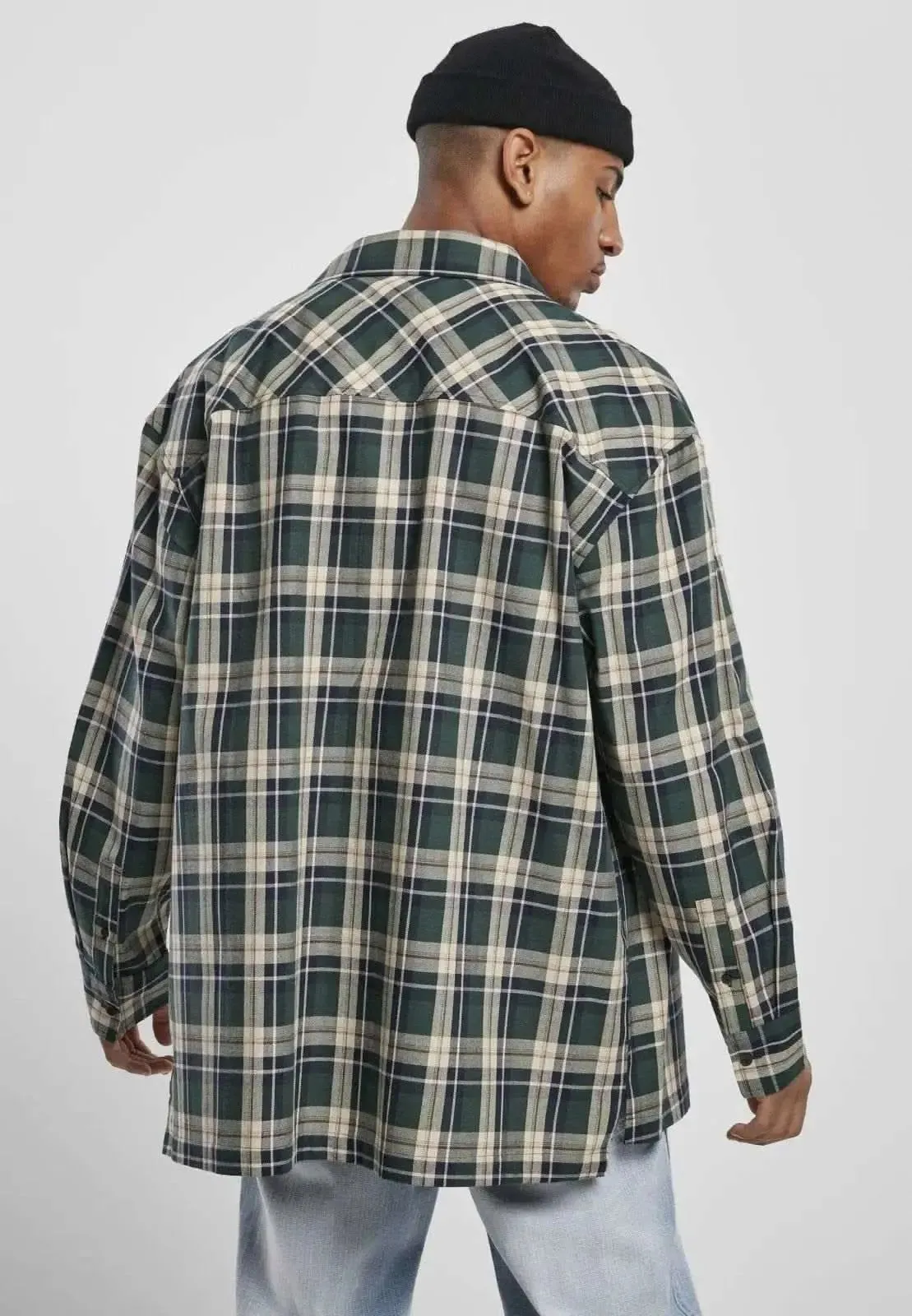 Casual Oversized Checkered Flannel Shirt for Men