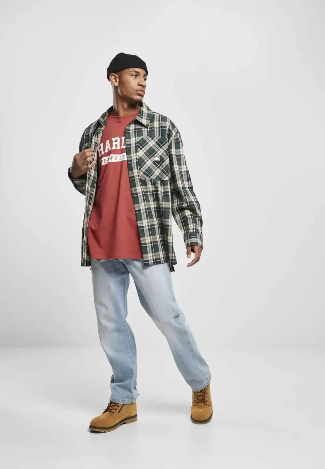 Casual Oversized Checkered Flannel Shirt for Men