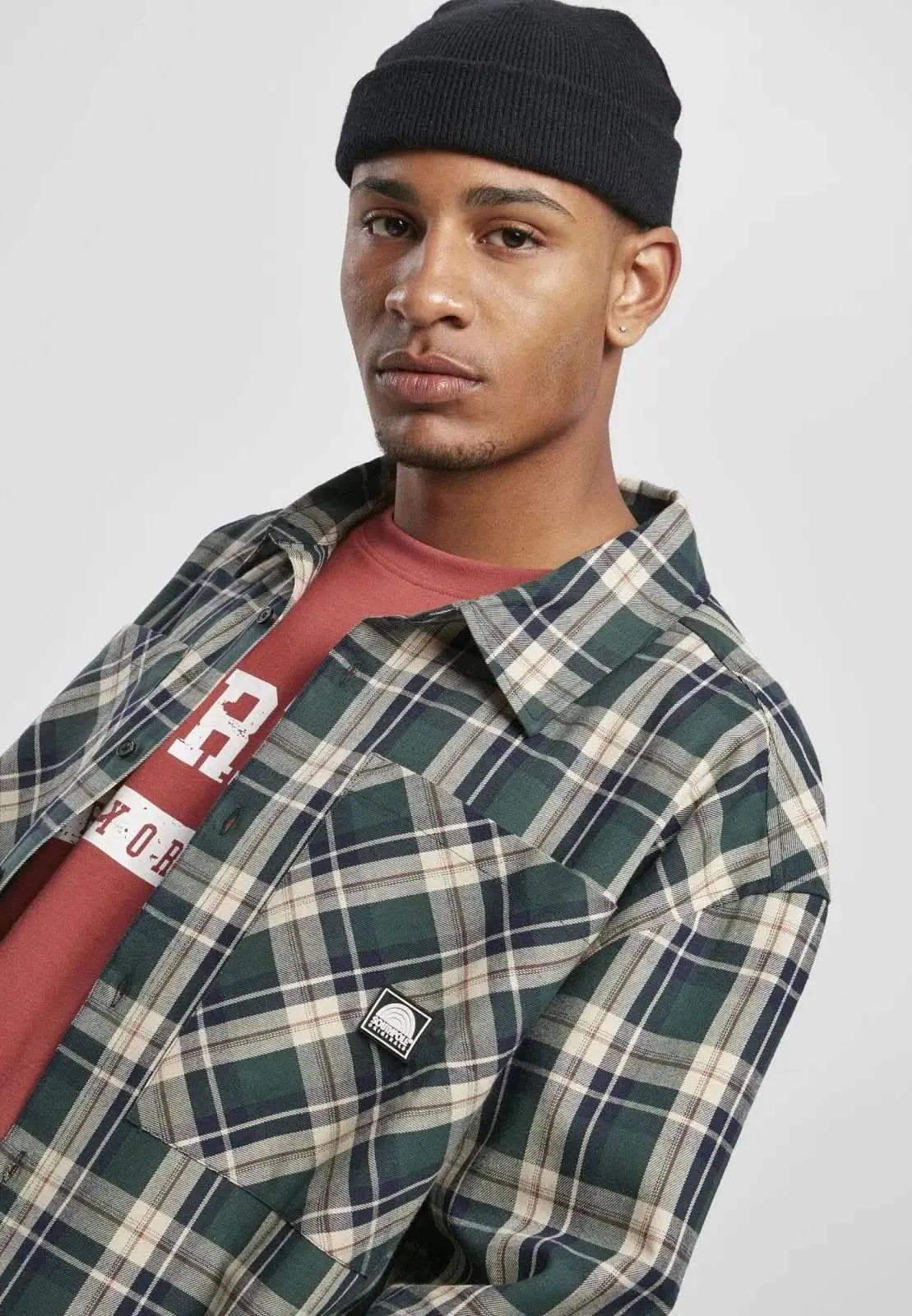 Casual Oversized Checkered Flannel Shirt for Men