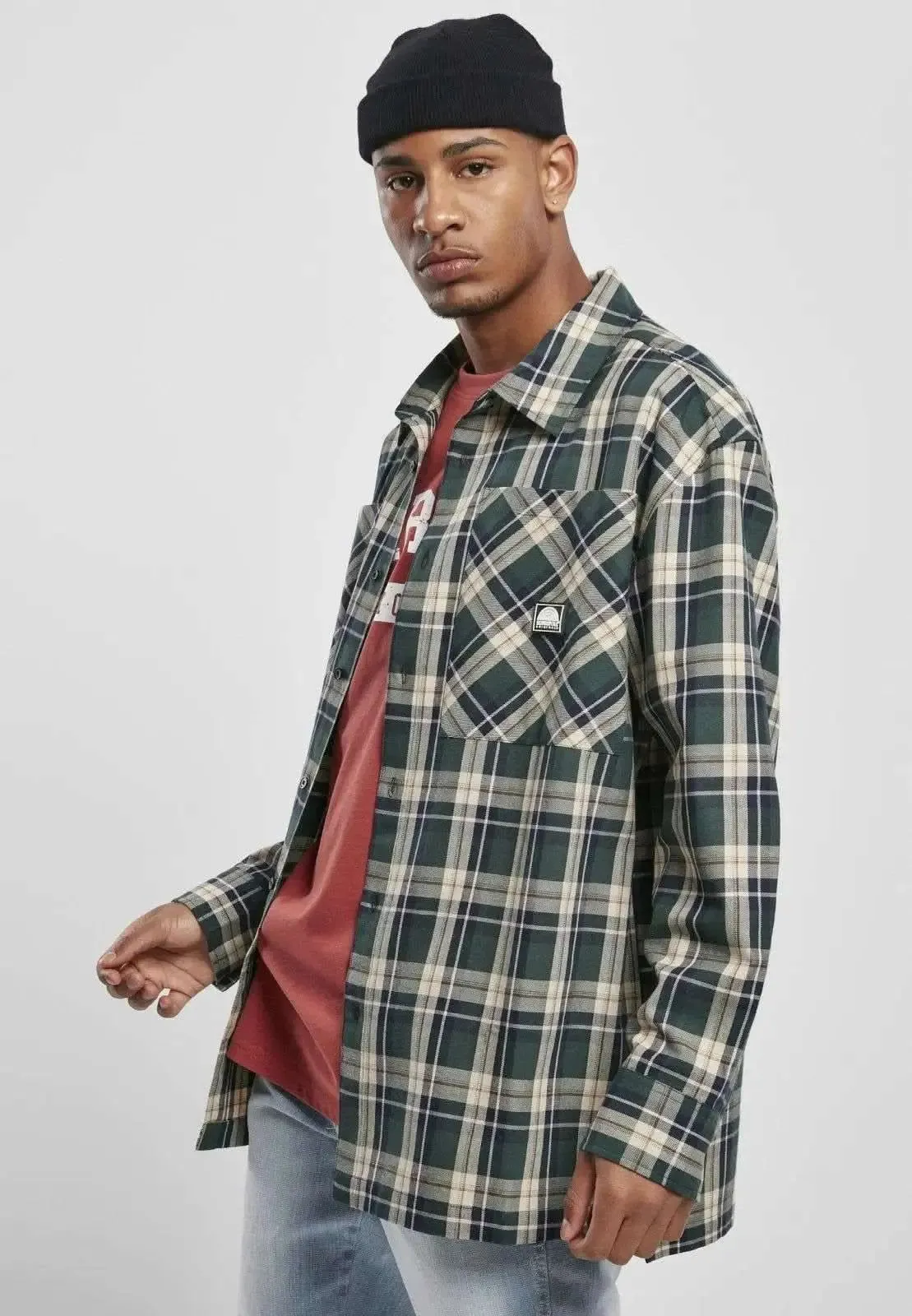Casual Oversized Checkered Flannel Shirt for Men