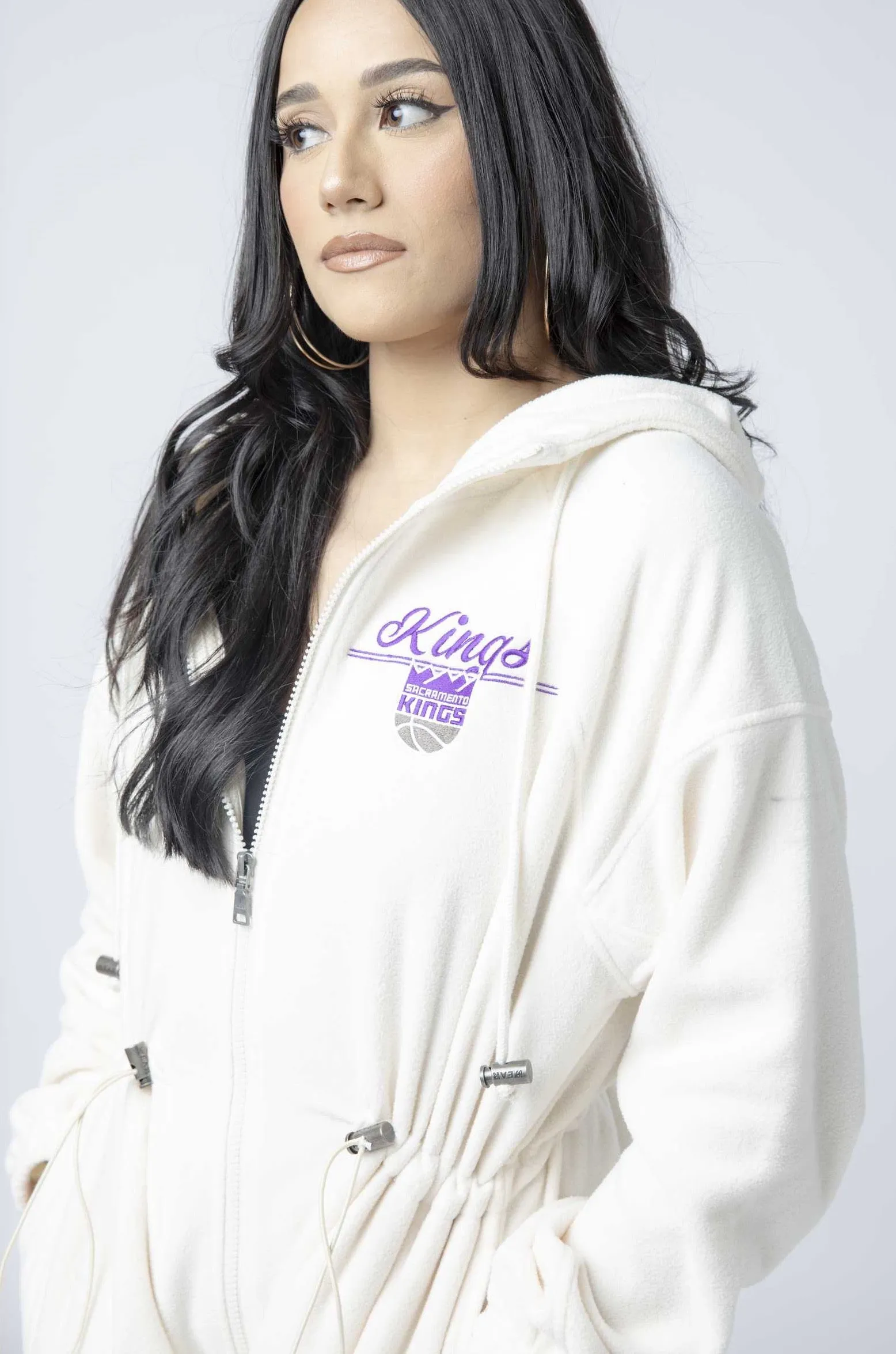 Cinched Fleece Full Zip Jacket