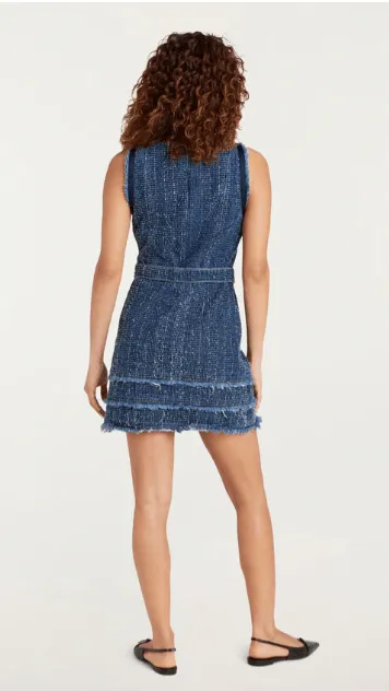 Cinq A Sept Boucle Denim Mindie Dress in Indigo