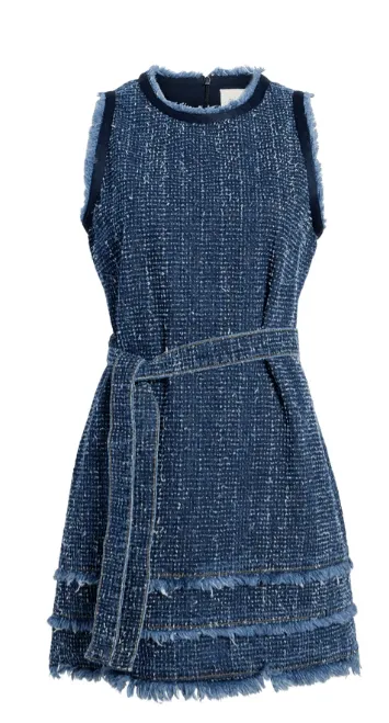 Cinq A Sept Boucle Denim Mindie Dress in Indigo