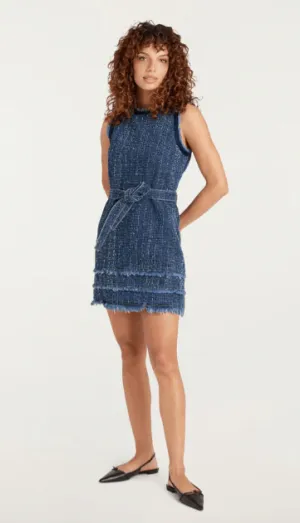 Cinq A Sept Boucle Denim Mindie Dress in Indigo