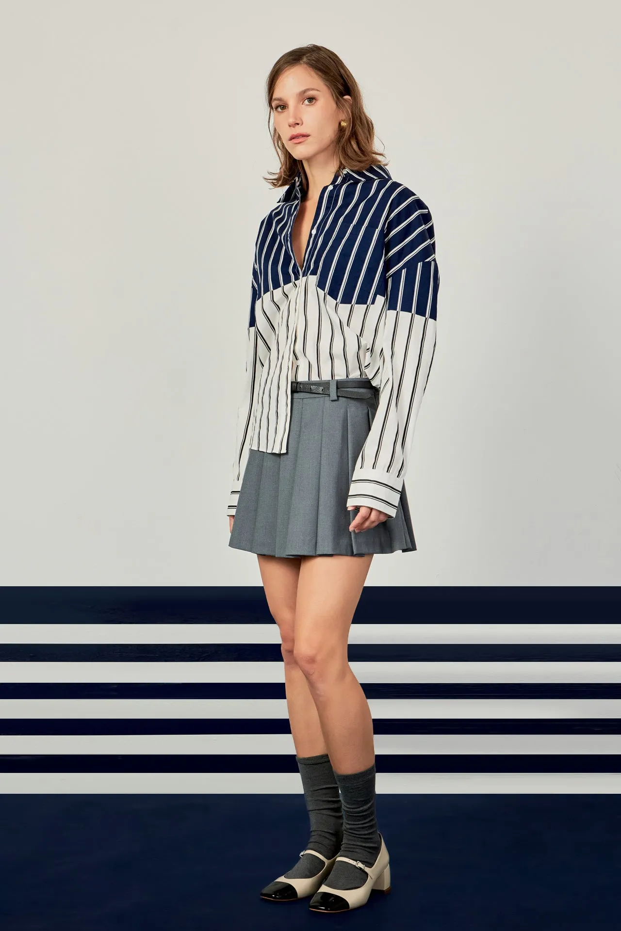 Colorblock Stripe Shirt