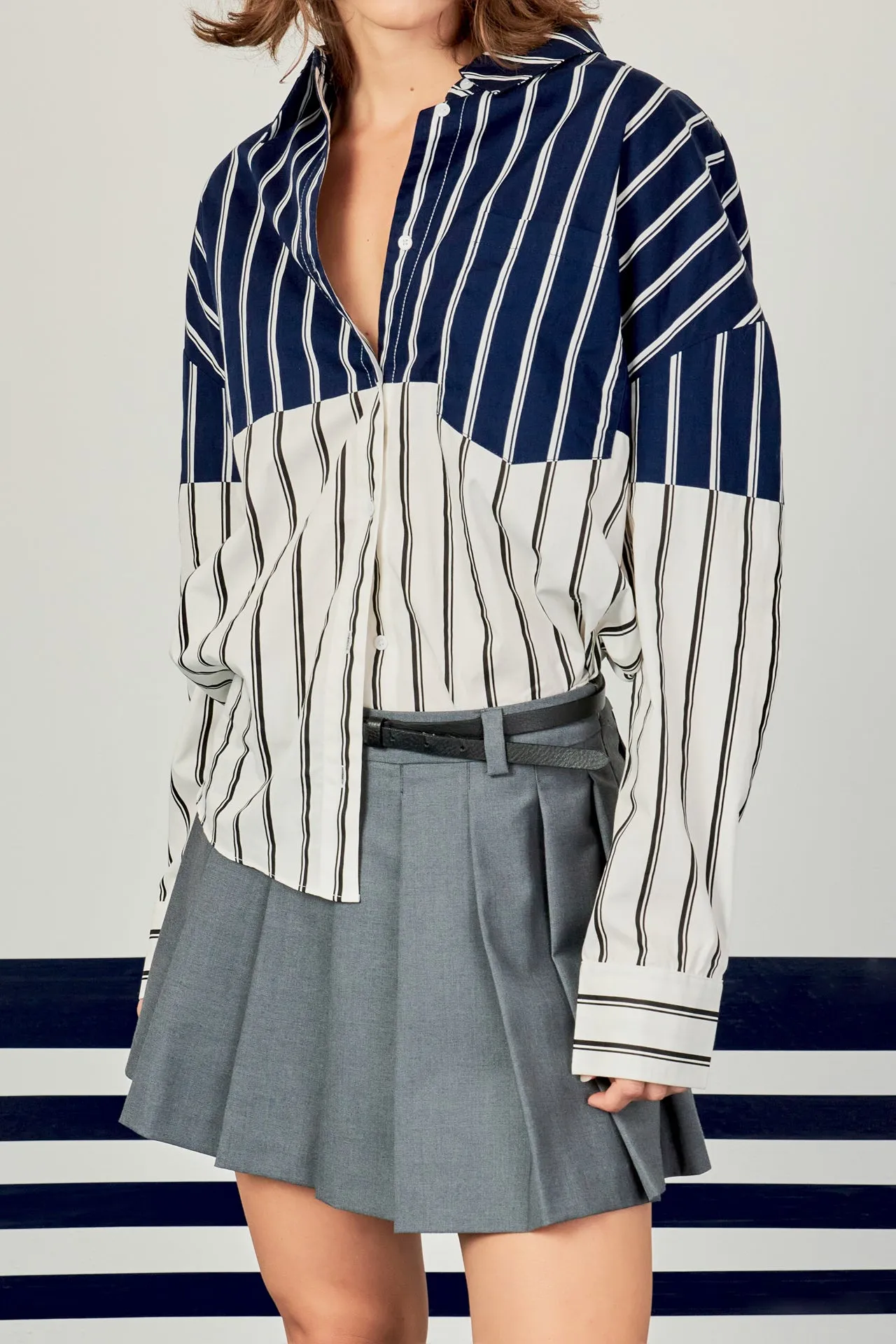 Colorblock Stripe Shirt