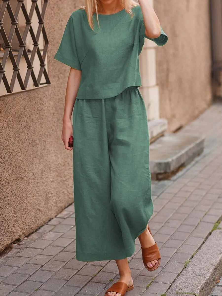 Cotton/Linen Top & Trousers