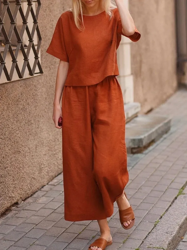 Cotton/Linen Top & Trousers