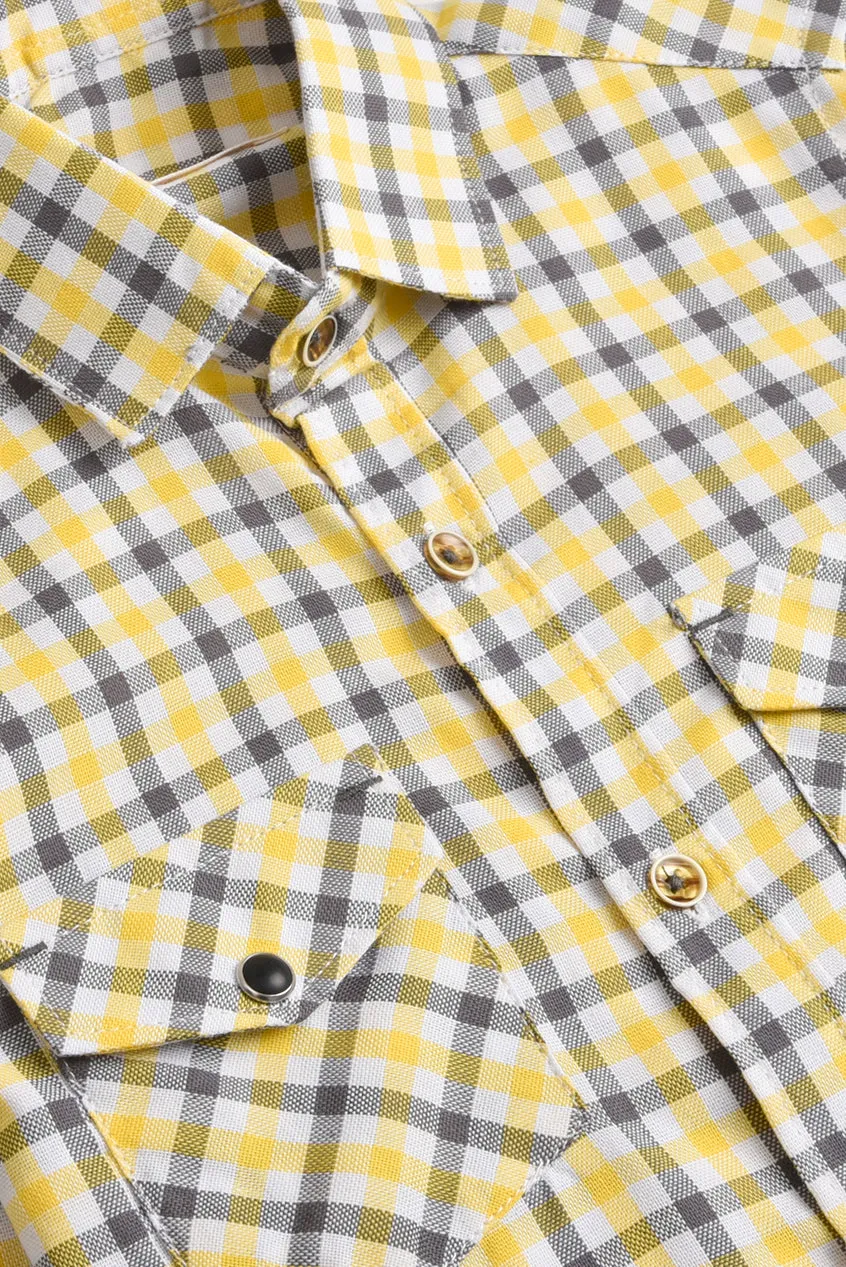 Dapper Yellow Check Shirt