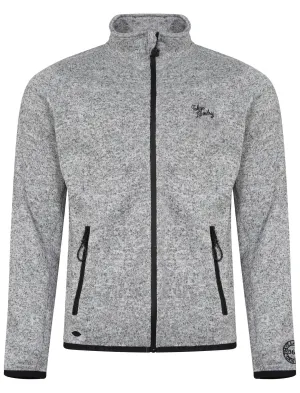 Davos Peak Salt and Pepper Zip Up Sweatshirt in Light Grey - Tokyo Laundry