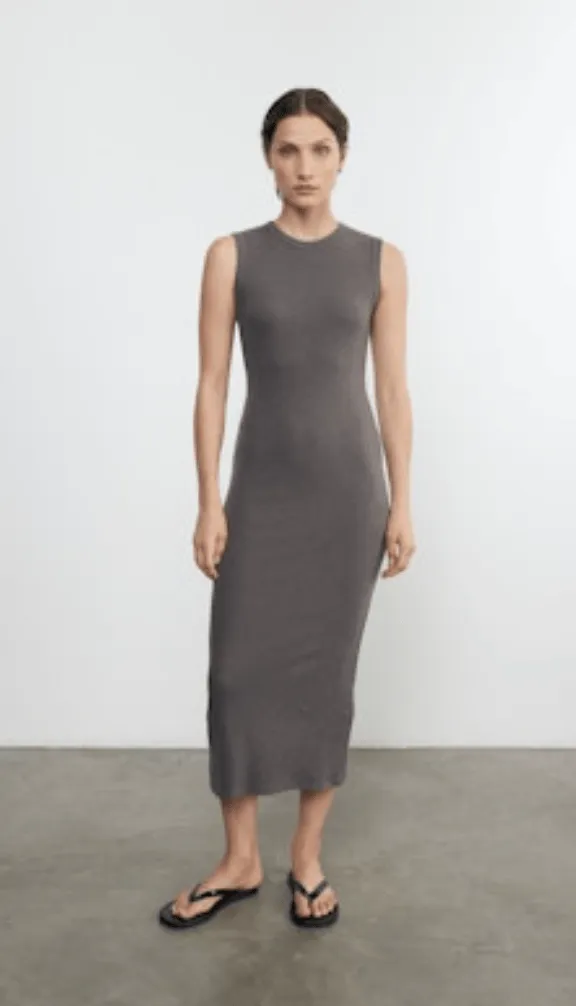 Enza Costa Textured Rib Sleeveless Maxi Dress