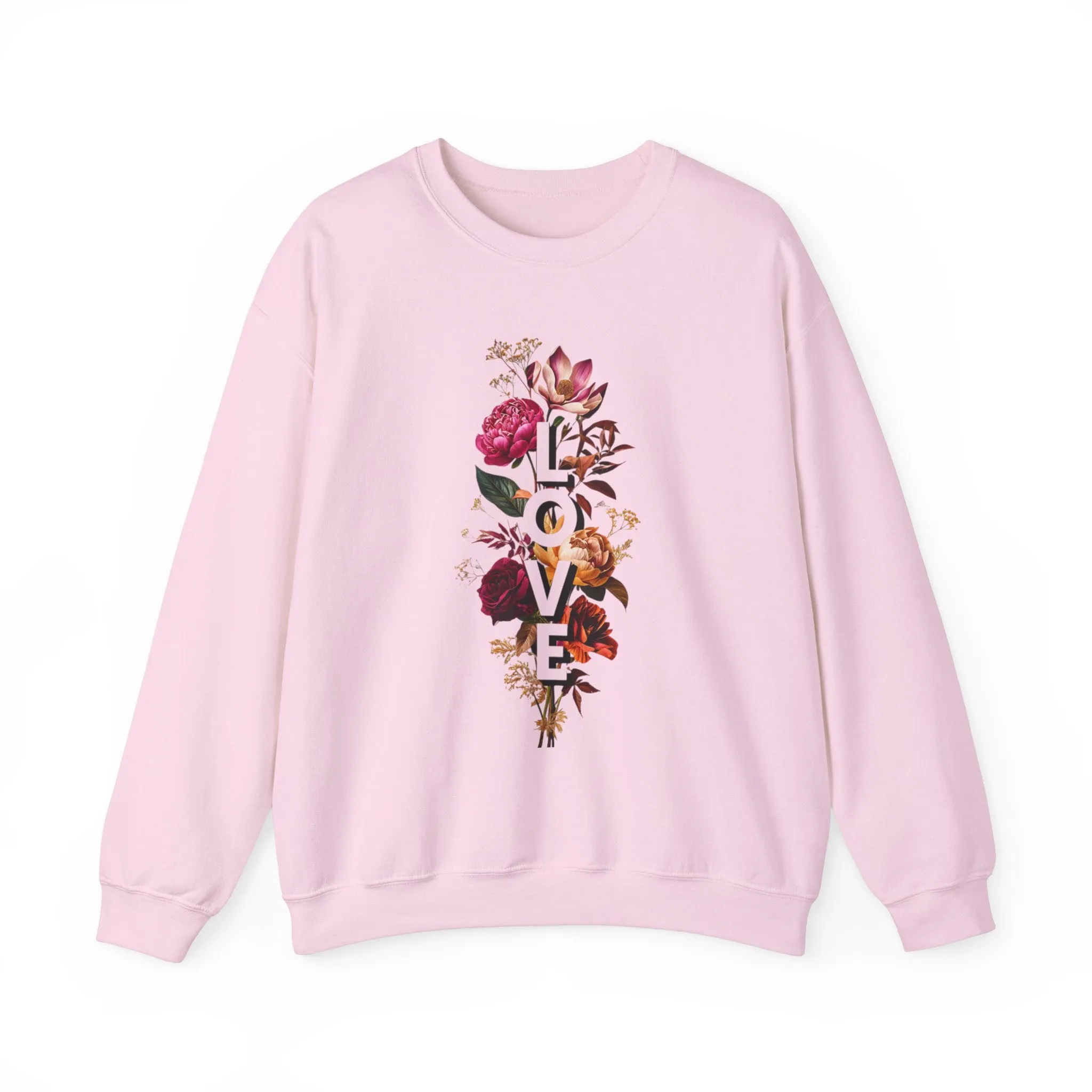 Floral Love Sweatshirt - Cozy Crewneck for Valentine's Day, Mother's Day, Birthday - Spring Fashion, Casual Style