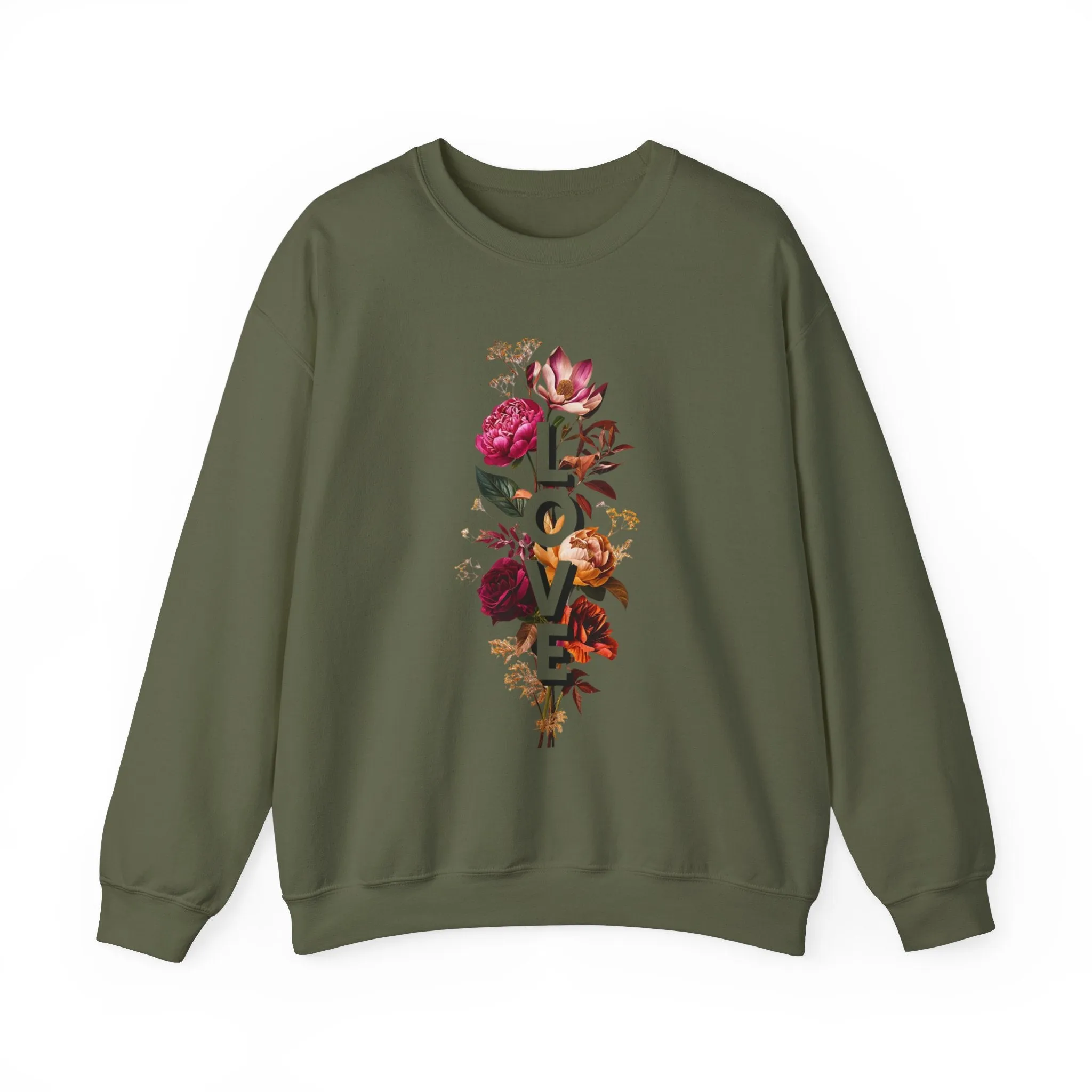 Floral Love Sweatshirt - Cozy Crewneck for Valentine's Day, Mother's Day, Birthday - Spring Fashion, Casual Style