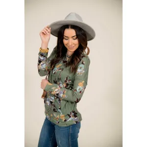 Floral Thermal Hoodie