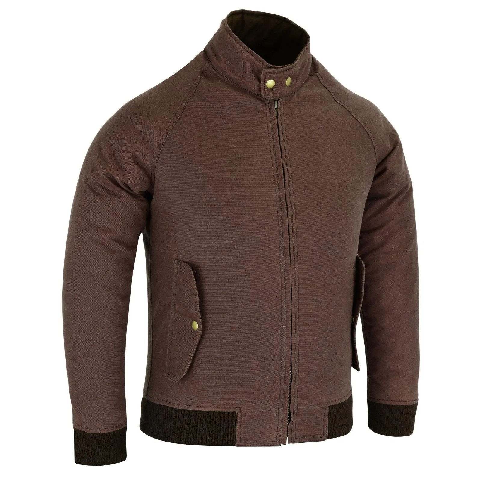 Gallanto Wax Cotton Armoured Bomber Jacket Waterproof Biker Motorcycle