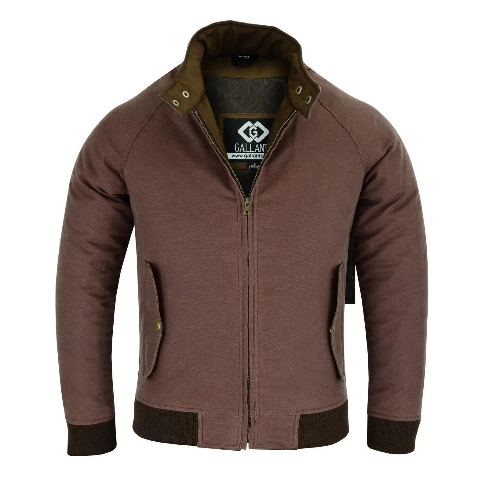 Gallanto Wax Cotton Armoured Bomber Jacket Waterproof Biker Motorcycle