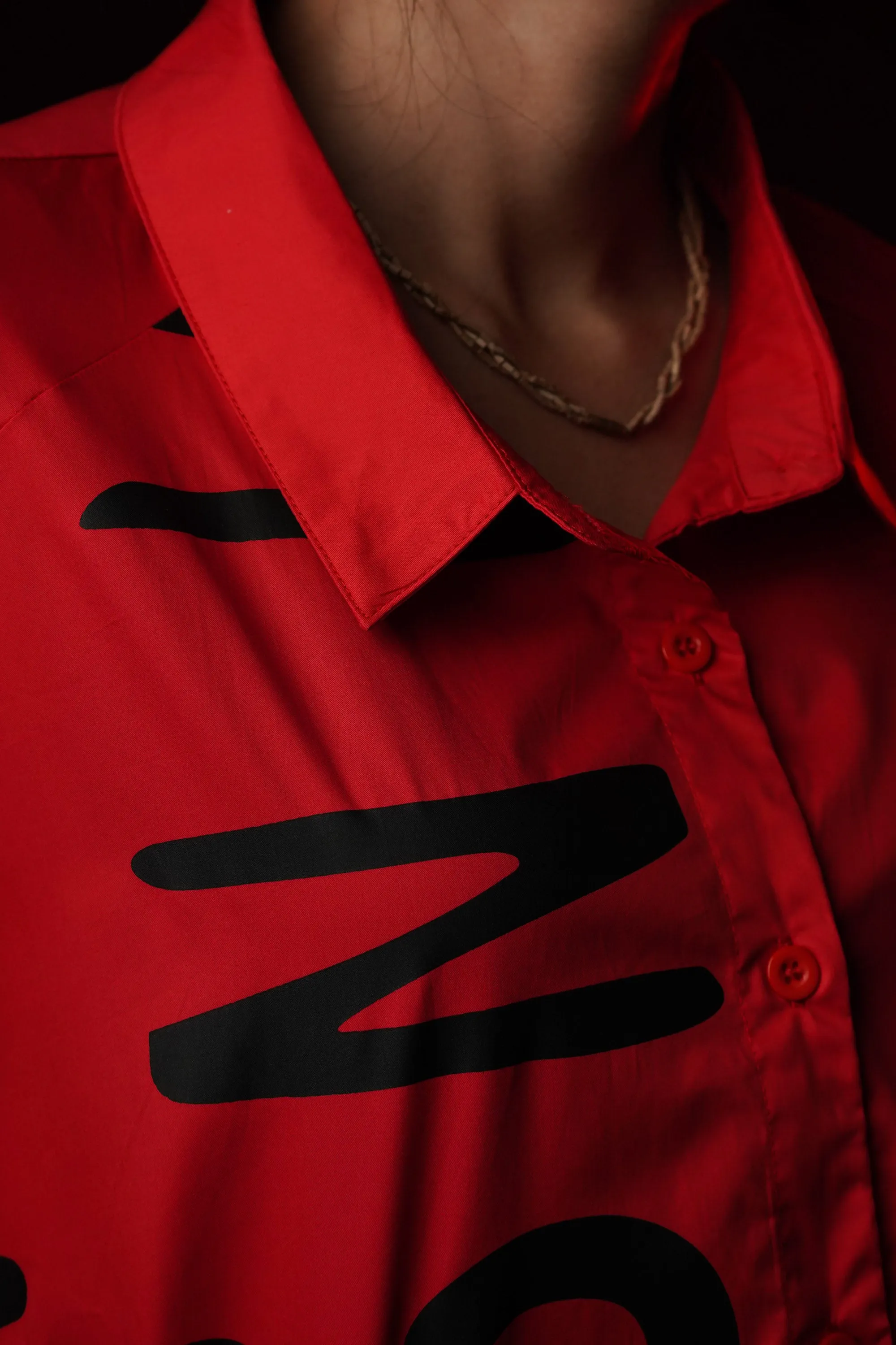 Garnet Glow Oversized Shirt