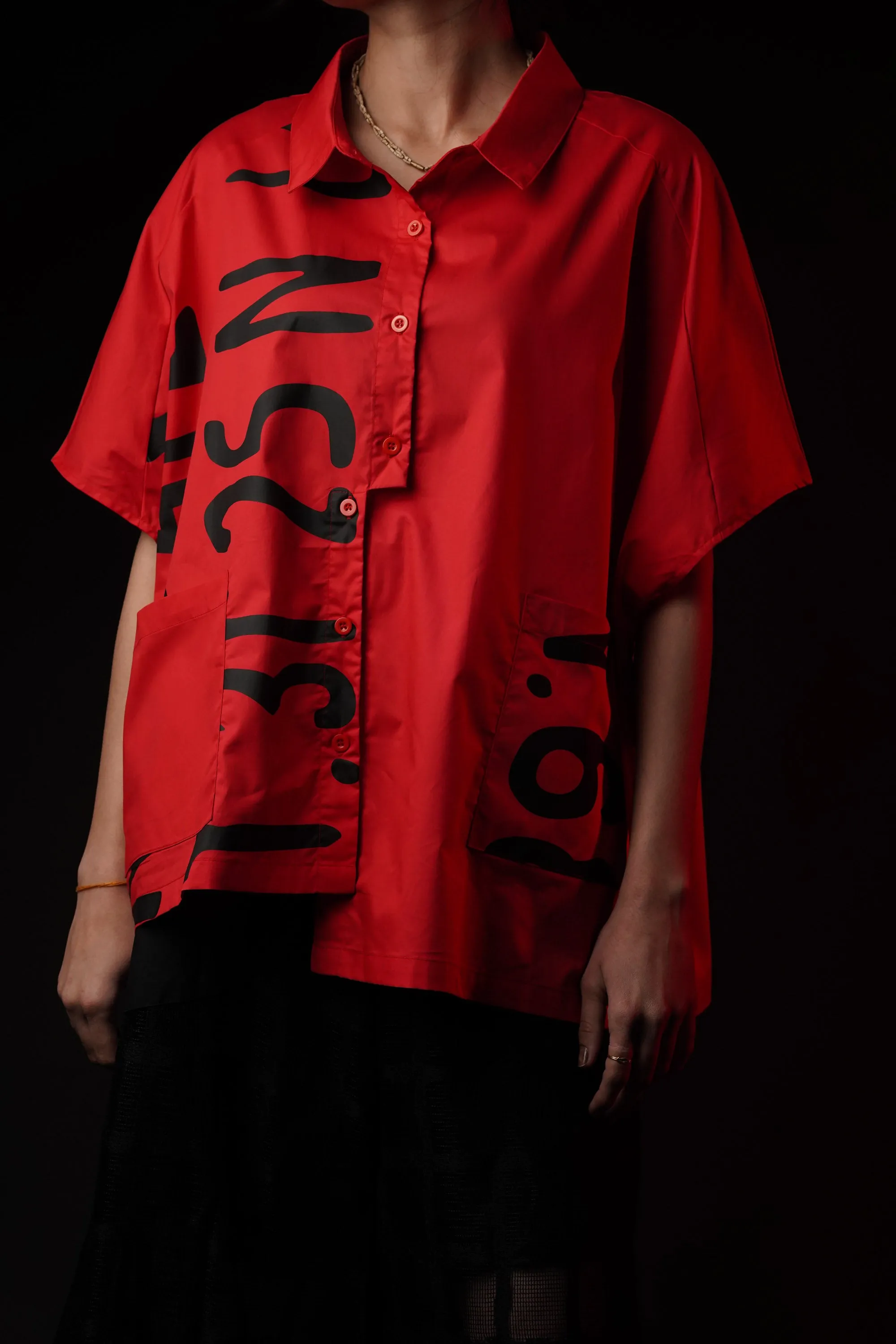 Garnet Glow Oversized Shirt
