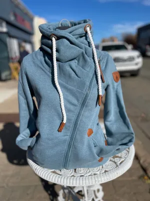 Hestia Petrol Blue Side Zip