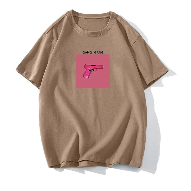 Hirsionsan Oversized Graphic T Shirt Women Summer Casual Tee