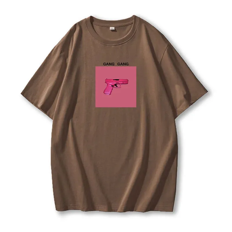 Hirsionsan Oversized Graphic T Shirt Women Summer Casual Tee