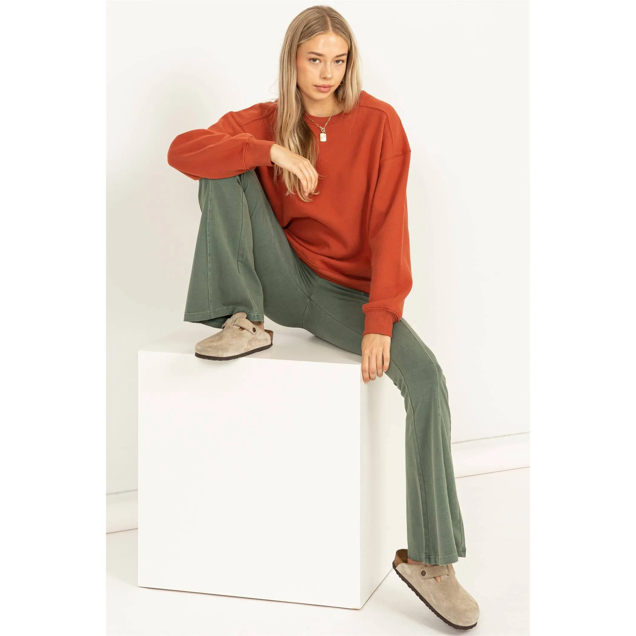 Just a Hint Drop Shoulder Sweatshirt