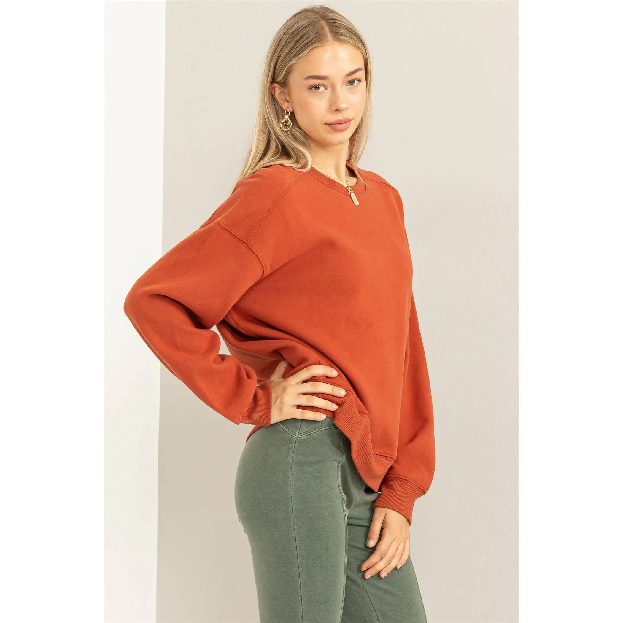 Just a Hint Drop Shoulder Sweatshirt
