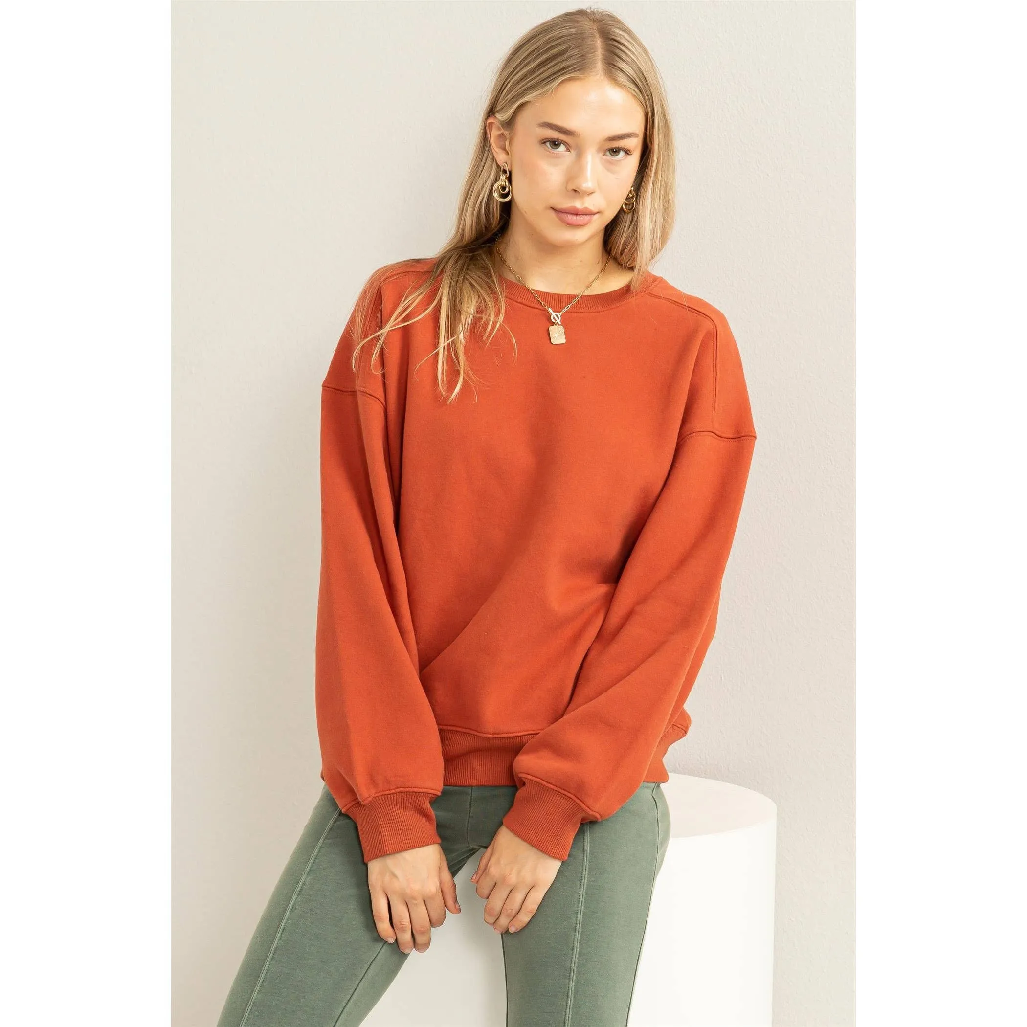 Just a Hint Drop Shoulder Sweatshirt