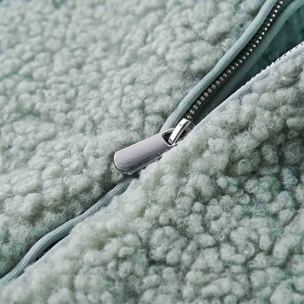 Kids' Hooded Jacket Teddy Faux Fur - Mint Green (Size 116) | Warm, Cozy, and Stylish for Ages 5-6